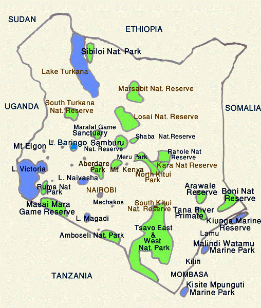 Kenya-Safari-Map
